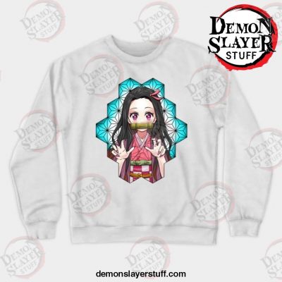 nezuko kamado crewneck sweatshirt white s 754 - Demon Slayer Merch | Demon Slayer Stuff