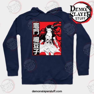 nezuko kamado demon slayer anime hoodie navy blue s 704 - Demon Slayer Merch | Demon Slayer Stuff