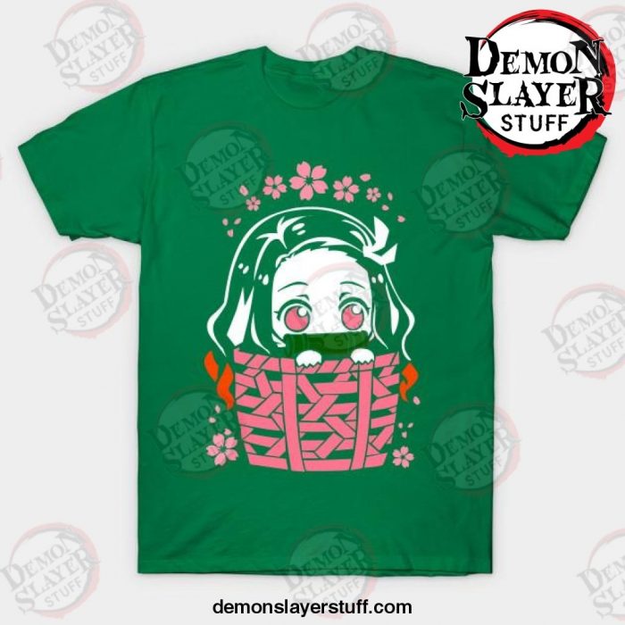 nezuko kamado kimetsu no yaiba t shirt green s 236 - Demon Slayer Merch | Demon Slayer Stuff
