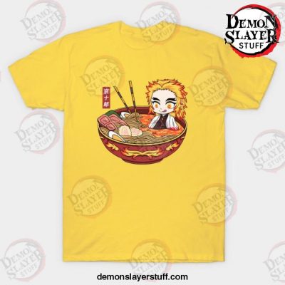 ramen rengoku kyojuro t shirt yellow s 410 - Demon Slayer Merch | Demon Slayer Stuff