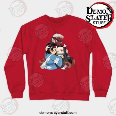 sakonji tanjirou and nezuko crewneck sweatshirt red s 715 - Demon Slayer Merch | Demon Slayer Stuff