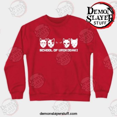 school of urokodaki crewneck sweatshirt red s 704 - Demon Slayer Merch | Demon Slayer Stuff
