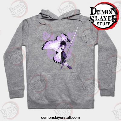 shinobu demon slayer hoodie gray s 741 - Demon Slayer Merch | Demon Slayer Stuff