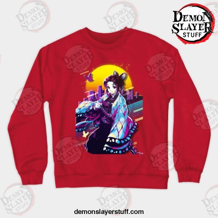 shinobu kocho kimetsu no yaiba crewneck sweatshirt red s 268 - Demon Slayer Merch | Demon Slayer Stuff