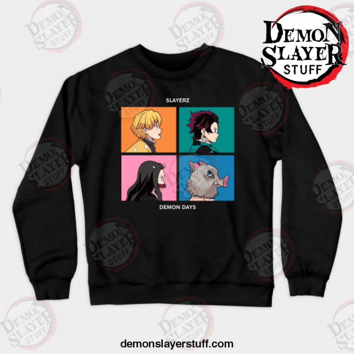 slayerz crewneck sweatshirt black s 984 - Demon Slayer Merch | Demon Slayer Stuff
