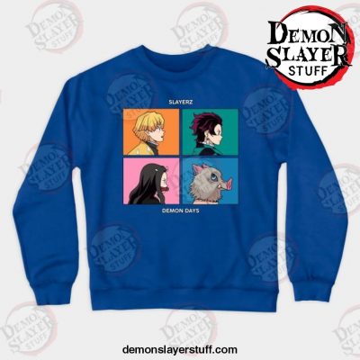slayerz crewneck sweatshirt blue s 301 - Demon Slayer Merch | Demon Slayer Stuff