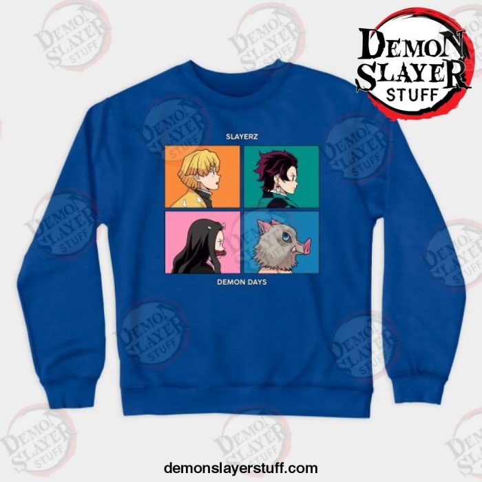 slayerz crewneck sweatshirt blue s 301 - Demon Slayer Merch | Demon Slayer Stuff
