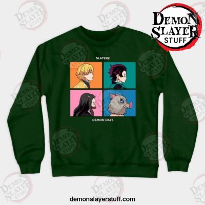 slayerz crewneck sweatshirt green s 898 - Demon Slayer Merch | Demon Slayer Stuff