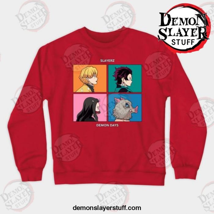slayerz crewneck sweatshirt red s 104 - Demon Slayer Merch | Demon Slayer Stuff