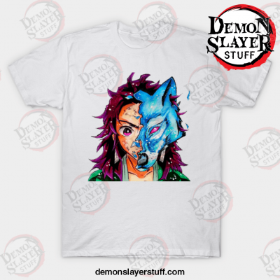 tanjiro from demon slayer t shirt white s 720 - Demon Slayer Merch | Demon Slayer Stuff