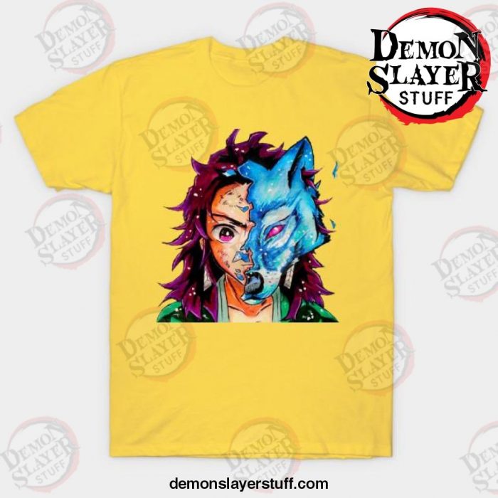 tanjiro from demon slayer t shirt yellow s 594 - Demon Slayer Merch | Demon Slayer Stuff