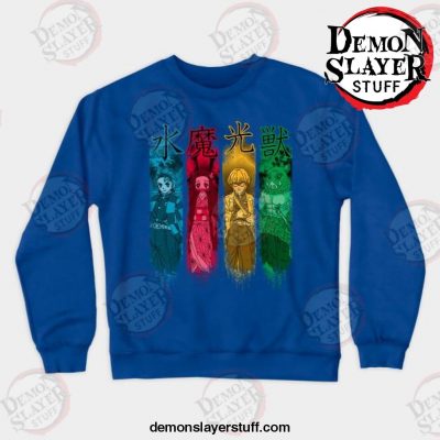 team demon slayer crewneck sweatshirt blue s 905 - Demon Slayer Merch | Demon Slayer Stuff