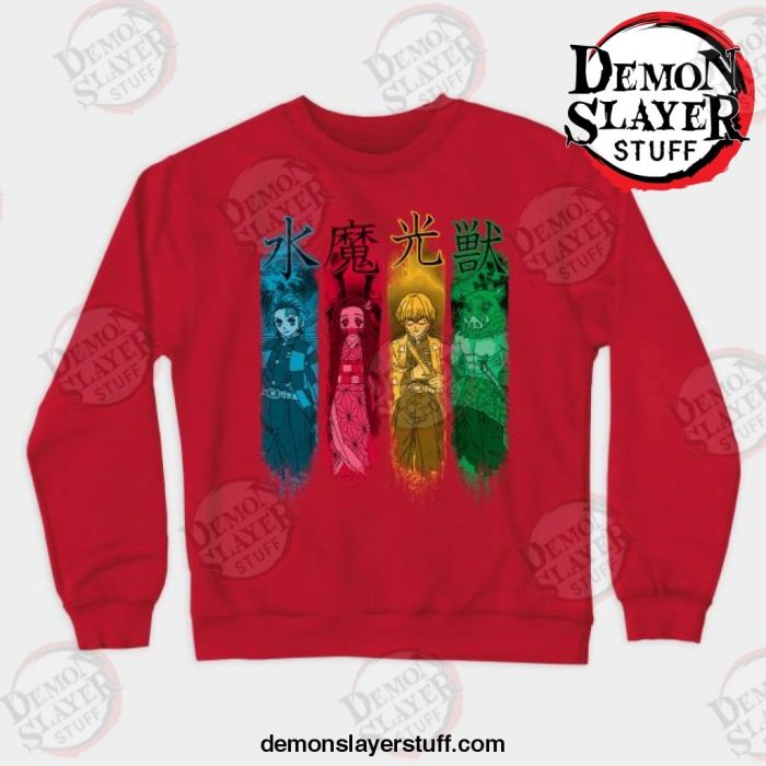 team demon slayer crewneck sweatshirt red s 710 - Demon Slayer Merch | Demon Slayer Stuff