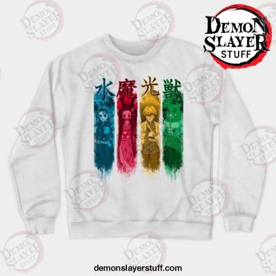 team demon slayer crewneck sweatshirt white s 871 - Demon Slayer Merch | Demon Slayer Stuff