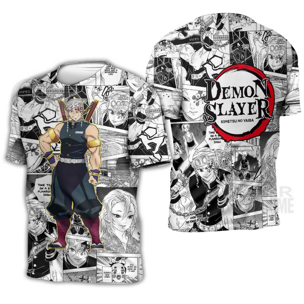 Hashira Tengen Uzui Demon Slayer Baseball Jersey - Anime Ape