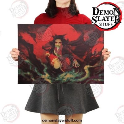 tie ler demon slayer poster decoration japaneseanime kraft paper interior art wall painting 50 5x35cm 451 - Demon Slayer Merch | Demon Slayer Stuff