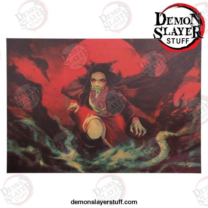 tie ler demon slayer poster decoration japaneseanime kraft paper interior art wall painting 50 5x35cm 836 - Demon Slayer Merch | Demon Slayer Stuff