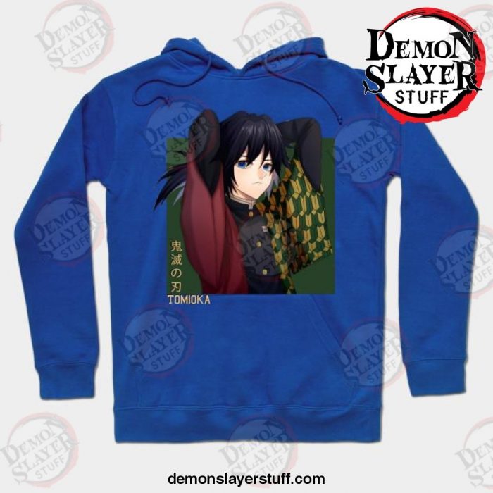 tomioka giyu demon slayer anime hoodie blue s 763 - Demon Slayer Merch | Demon Slayer Stuff