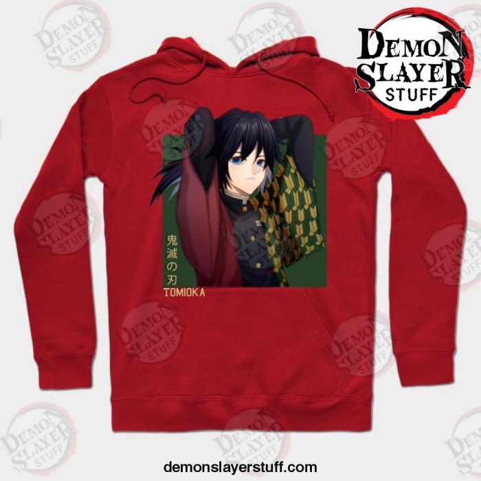 tomioka giyu demon slayer anime hoodie red s 245 - Demon Slayer Merch | Demon Slayer Stuff