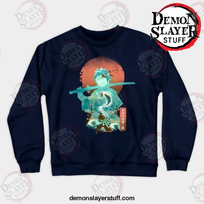 ukiyo e breath of water crewneck sweatshirt 812 - Demon Slayer Merch | Demon Slayer Stuff