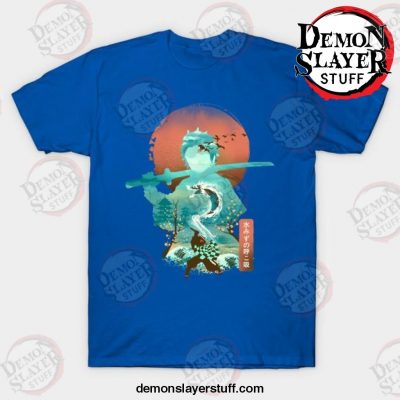 ukiyo e breath of water t shirt blue s 863 - Demon Slayer Merch | Demon Slayer Stuff
