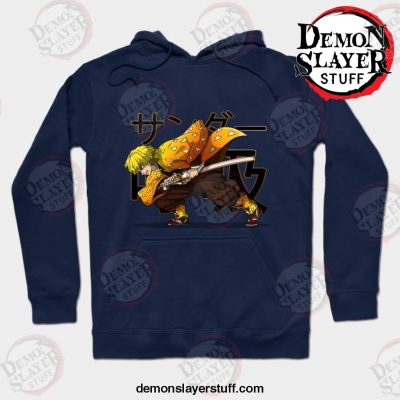 zenitsu agatsum demon slayer hoodie navy blue s 395 - Demon Slayer Merch | Demon Slayer Stuff