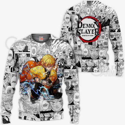 zenitsu agatsuma demon slayer anime mix manga hoodie shirt gearanime 2 - Demon Slayer Merch | Demon Slayer Stuff