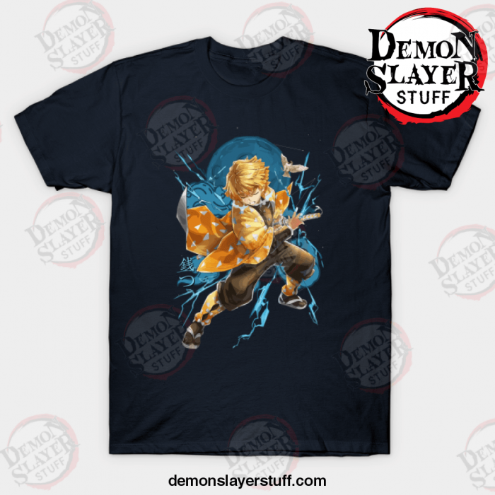 zenitsu blue thander demon slayer t shirt black s 309 - Demon Slayer Merch | Demon Slayer Stuff