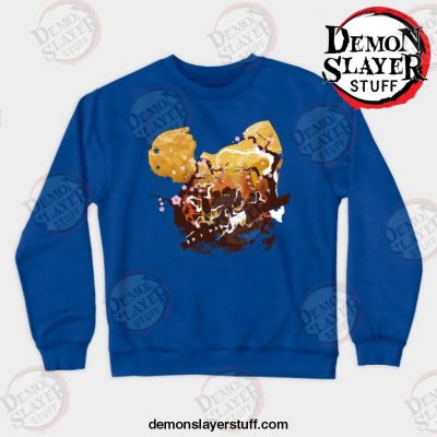 zenitsu demon slayer crewneck sweatshirt blue s 890 - Demon Slayer Merch | Demon Slayer Stuff