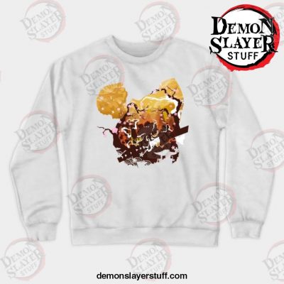 zenitsu demon slayer crewneck sweatshirt white s 276 - Demon Slayer Merch | Demon Slayer Stuff