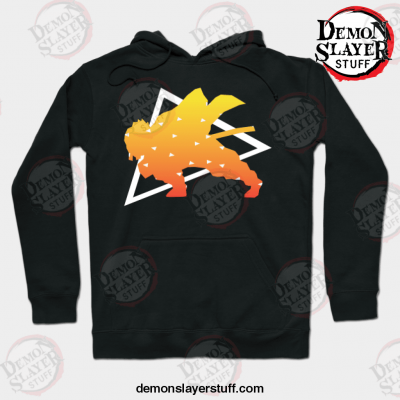 zenitsu silhouette hoodie black s 333 - Demon Slayer Merch | Demon Slayer Stuff