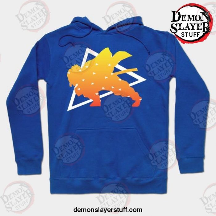 zenitsu silhouette hoodie blue s 102 - Demon Slayer Merch | Demon Slayer Stuff