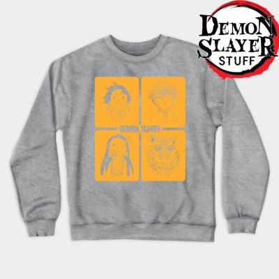 Demon Slayer Cute Window Sweatshirt Gray / S