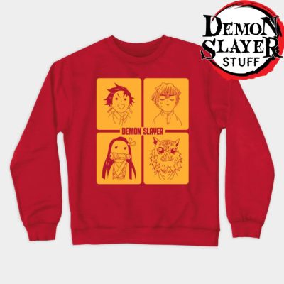 Demon Slayer Cute Window Sweatshirt Red / S