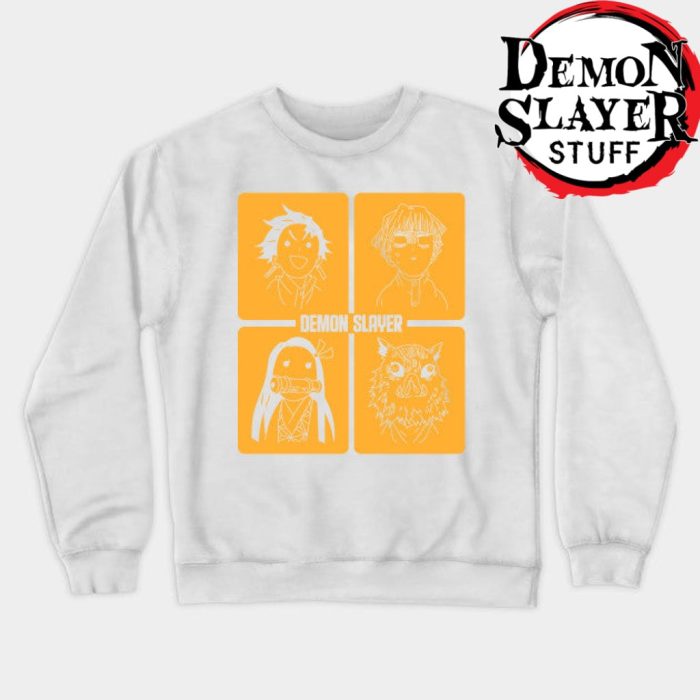 Demon Slayer Cute Window Sweatshirt White / S