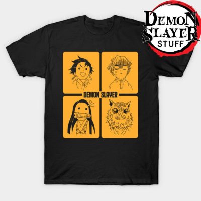 Demon Slayer Cute Window T-Shirt Black / S