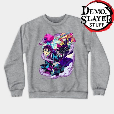 Demon Slayer Retro Style Sweatshirt Gray / S