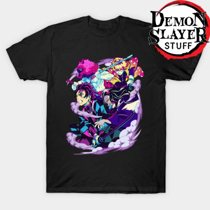Demon Slayer Retro Style T-Shirt Black / S