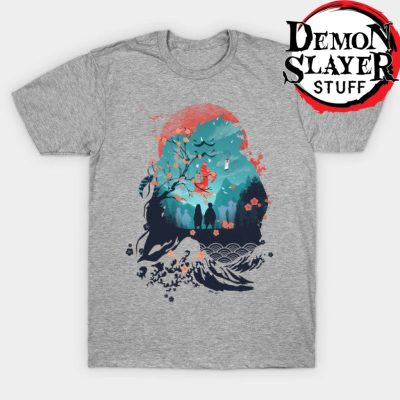 Demon Slayer Tanjiro T-Shirt Gray / S