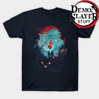 Demon Slayer Tanjiro T-Shirt Navy Blue / S