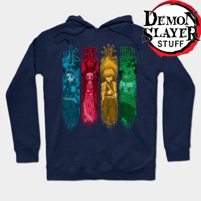 Demon Slayer Team Hoodie Navy Blue / S
