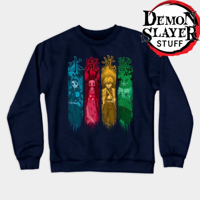 Demon Slayer Team Sweatshirt Navy Blue / S