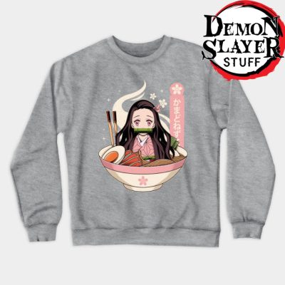 Nezuko In The Ramen Sweatshirt Gray / S