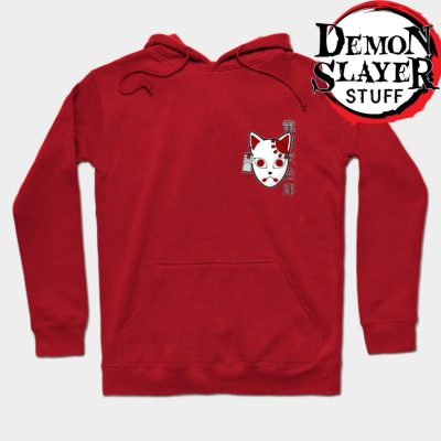 Tanjiro Mask Demon Slayer Hoodie Red / S