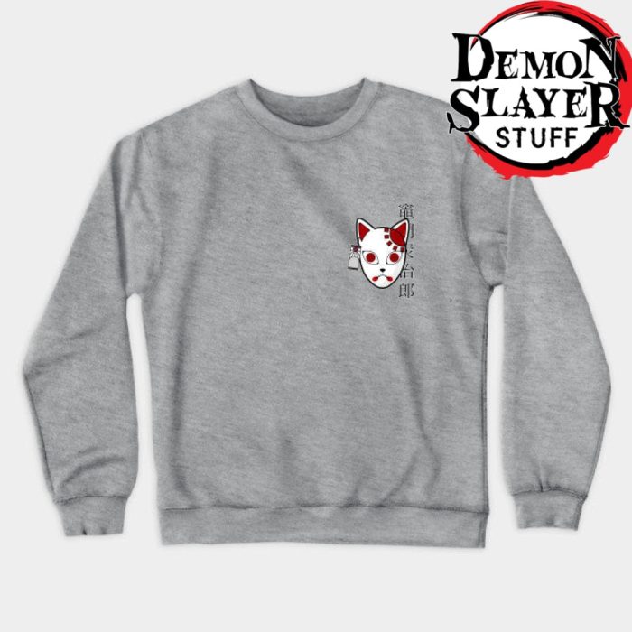 Tanjiro Mask Demon Slayer Sweatshirt Gray / S