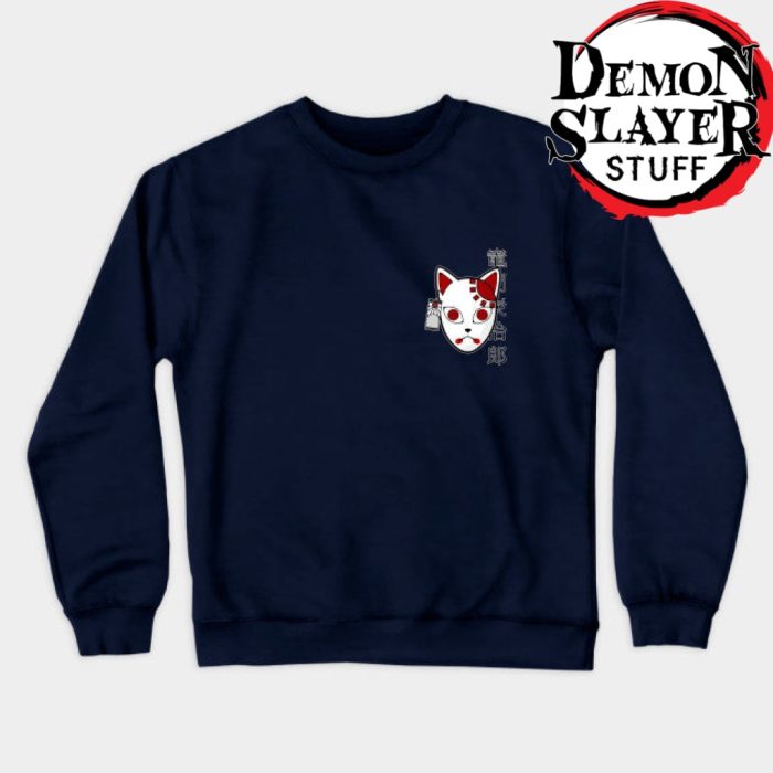 Tanjiro Mask Demon Slayer Sweatshirt Navy Blue / S