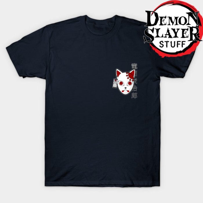 Tanjiro Mask Demon Slayer T-Shirt Navy Blue / S