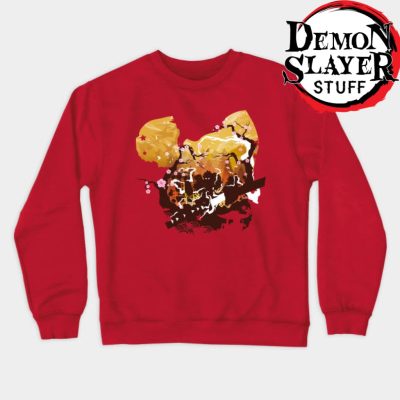 Zenitsu Demon Slayer Sweatshirt Red / S