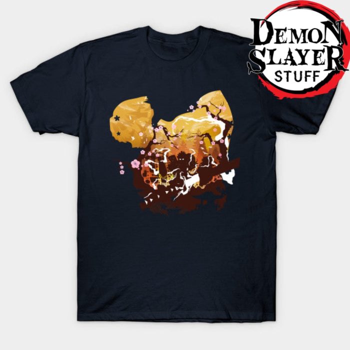 Zenitsu Demon Slayer T-Shirt Navy Blue / S