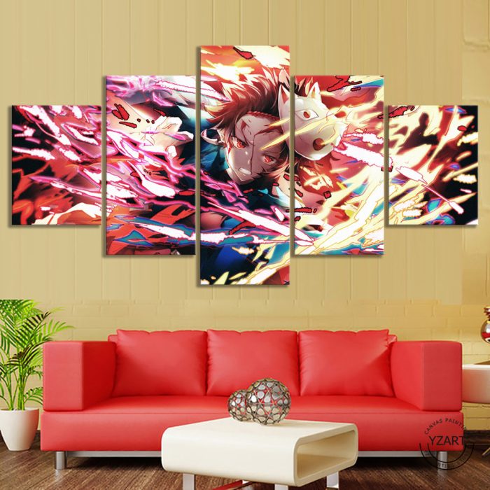 5 Panels HD Anime Boy Picture Kamado Tanjirou Demon Slayer Kimetsu No Yaiba Poster Animation Art 7dfdc2a2 f44f 4384 8fe2 d8d80068cafa - Demon Slayer Merch | Demon Slayer Stuff